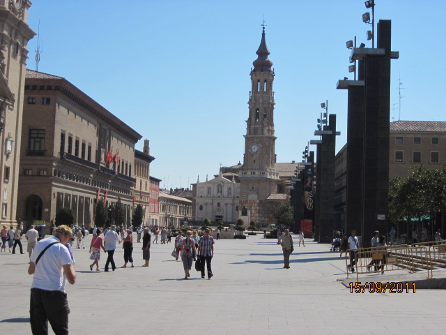 ZARAGOZA - Piata Cezara Augusta cu Catedrala El Seo