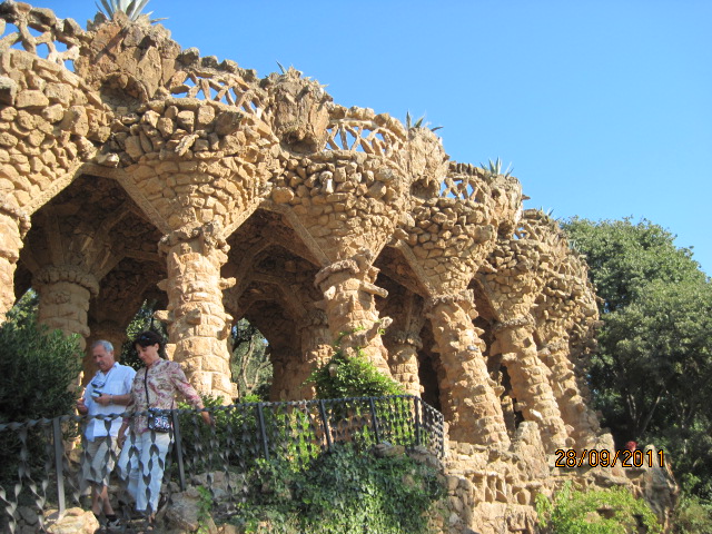 BARCELONA - In Parcul Güell creat de Gaudi